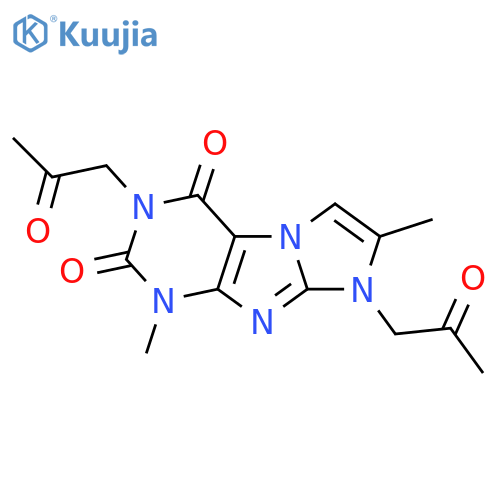 1,7-dimethyl-3,8-bis(2-oxopropyl)-1H,2H,3H,4H,8H-imidazo1,2-gpurine-2,4-dione structure