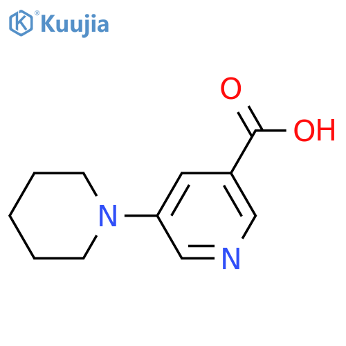 5-(Piperidin-1-yl)nicotinic acid structure
