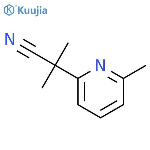 2-methyl-2-(6-methylpyridin-2-yl)propanenitrile structure