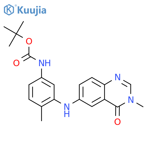 6-(5-(Boc-amino)-2-methylphenylamino)-3-methyl-4-oxo-3,4-dihydroquinazoline structure