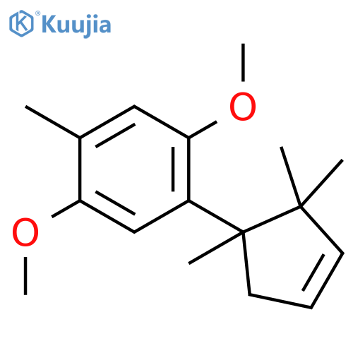 BENZENE, 1,4-DIMETHOXY-2-METHYL-5-(1,2,2-TRIMETHYL-3-CYCLOPENTEN-1-YL)- structure