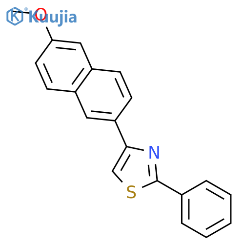 Thiazole, 4-(6-methoxy-2-naphthalenyl)-2-phenyl- structure
