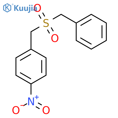 Benzene, 1-nitro-4-[[(phenylmethyl)sulfonyl]methyl]- structure