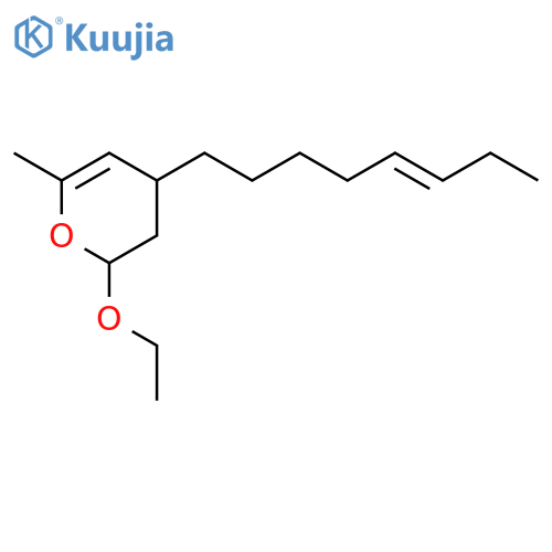 2H-Pyran, 2-ethoxy-3,4-dihydro-6-methyl-4-(5-octenyl)- structure