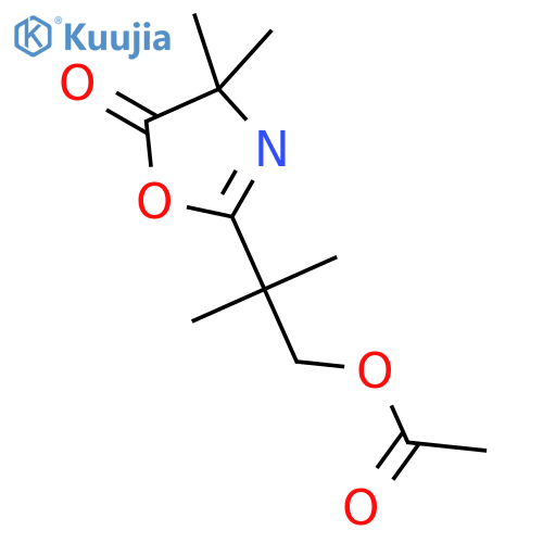 5(4H)-Oxazolone, 2-[2-(acetyloxy)-1,1-dimethylethyl]-4,4-dimethyl- structure