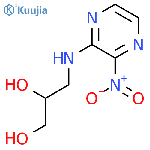 1,2-PROPANEDIOL, 3-[(3-NITROPYRAZINYL)AMINO]- structure