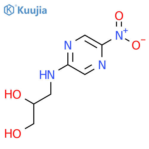1,2-Propanediol, 3-[(5-nitropyrazinyl)amino]- structure