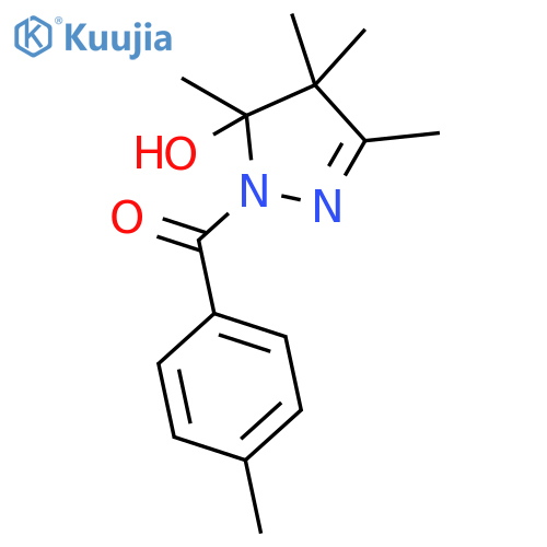 [(5R)-5-hydroxy-3,4,4,5-tetramethyl-4,5-dihydro-1H-pyrazol-1-yl](4-methylphenyl)methanone structure