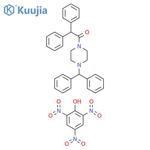 Ethanone, 1-[4-(diphenylmethyl)-1-piperazinyl]-2,2-diphenyl-, compd. with 2,4,6-trinitrophenol (1:) structure