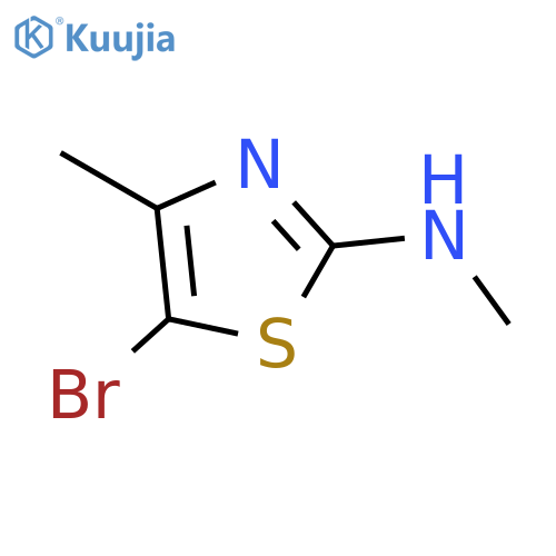 5-bromo-N,4-dimethyl-1,3-thiazol-2-amine structure