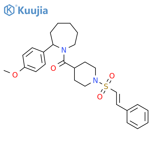 2-(4-Methoxyphenyl)-1-[1-(2-phenylethenesulfonyl)piperidine-4-carbonyl]azepane structure