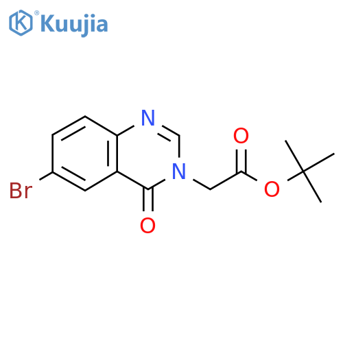 Tert-butyl 2-(6-bromo-4-oxo-3,4-dihydroquinazolin-3-yl)acetate structure