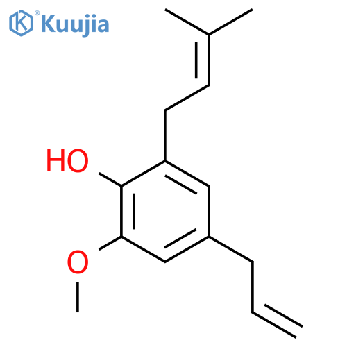 2-Methoxy-6-(3-methyl-2-butenyl)-4-(2-propenyl)phenol structure