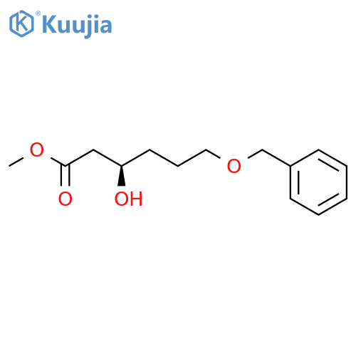 Hexanoic acid, 3-hydroxy-6-(phenylmethoxy)-, methyl ester, (R)- structure