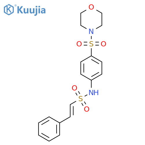 (E)-N-(4-morpholin-4-ylsulfonylphenyl)-2-phenylethenesulfonamide structure