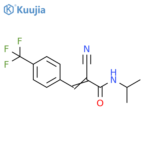 2-cyano-N-(propan-2-yl)-3-4-(trifluoromethyl)phenylprop-2-enamide structure