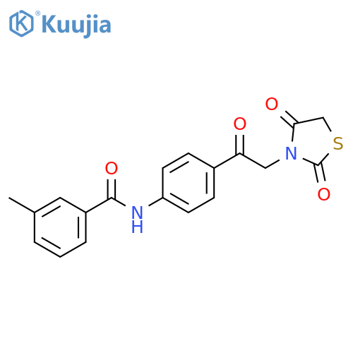 N-{4-2-(2,4-dioxo-1,3-thiazolidin-3-yl)acetylphenyl}-3-methylbenzamide structure