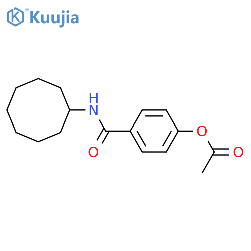 4-(cyclooctylcarbamoyl)phenyl acetate structure