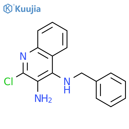 3,4-Quinolinediamine, 2-chloro-N4-(phenylmethyl)- structure