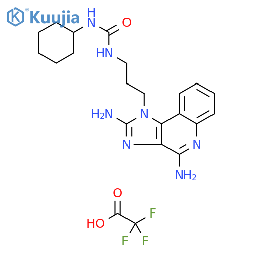 Urea,N-cyclohexyl-N'-[3-(2,4-diamino-1H-imidazo[4,5-c]quinolin-1-yl)propyl]-,trifluoroacetate structure