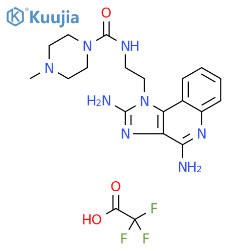 1-Piperazinecarboxamide,N-[2-(2,4-diamino-1H-imidazo[4,5-c]quinolin-1-yl)ethyl]-4-methyl-,trifluoroacetate structure