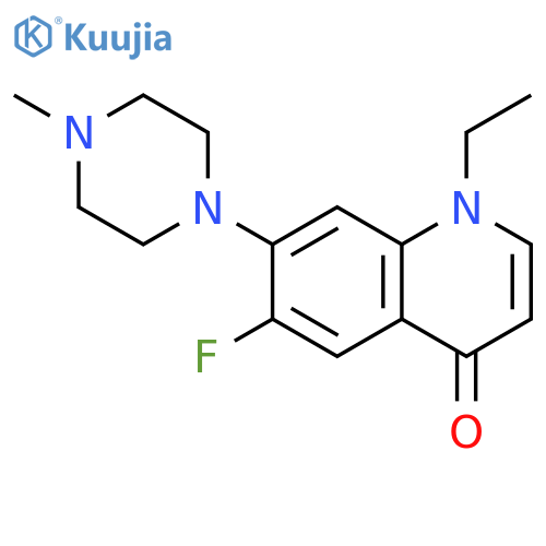 4(1H)-Quinolinone, 1-ethyl-6-fluoro-7-(4-methyl-1-piperazinyl)- structure