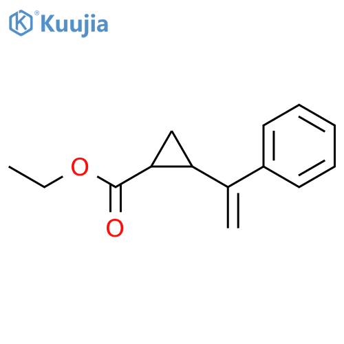 Cyclopropanecarboxylic acid, 2-(1-phenylethenyl)-, ethyl ester, trans- structure