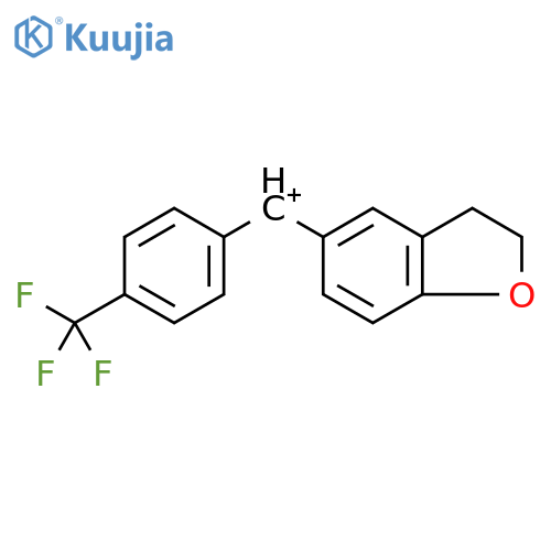 Methylium, (2,3-dihydro-5-benzofuranyl)[4-(trifluoromethyl)phenyl]- structure