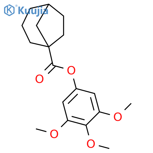 Bicyclo[3.2.1]octane-1-carboxylic acid, 3,4,5-trimethoxyphenyl ester structure
