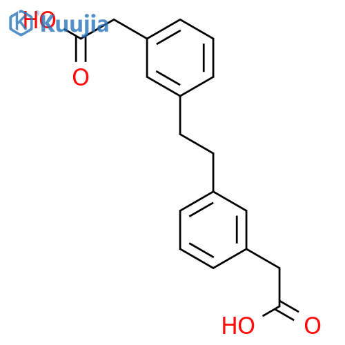 Benzeneacetic acid, 3,3'-(1,2-ethanediyl)bis- structure