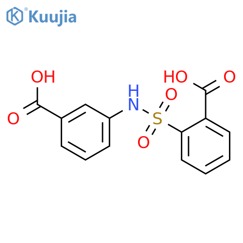 Benzoic acid, 2-[[(3-carboxyphenyl)amino]sulfonyl]- structure
