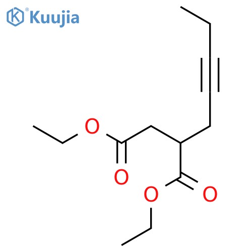 Butanedioic acid, (2-pentynyl)-, diethyl ester structure