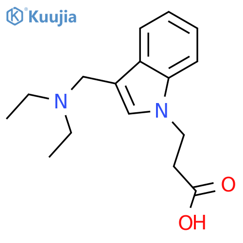 3-(3-Diethylaminomethyl-indol-1-yl)-propionic acid structure
