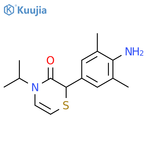 2H-1,4-Thiazin-3(4H)-one, 2-(4-amino-3,5-dimethylphenyl)-4-(1-methylethyl)- structure