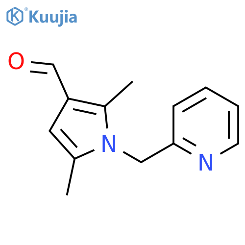 2,5-Dimethyl-1-pyridin-2-ylmethyl-1H-pyrrole-3-carbaldehyde structure