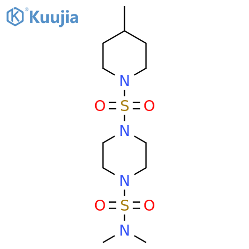 N,N-dimethyl-4-(4-methylpiperidin-1-yl)sulfonylpiperazine-1-sulfonamide structure
