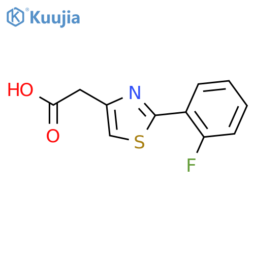 2-(2-Fluorophenyl)-1,3-thiazol-4-ylacetic acid structure