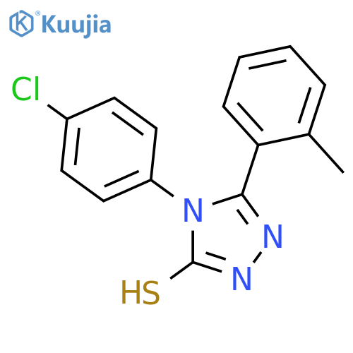 4-(4-chlorophenyl)-5-(2-methylphenyl)-4H-1,2,4-triazole-3-thiol structure