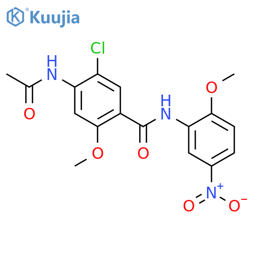 4-(acetylamino)-5-chloro-2-methoxy-N-(2-methoxy-5-nitrophenyl)benzamide structure