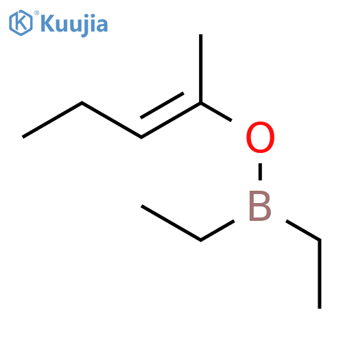 Borinic acid, diethyl-, 1-methyl-1-butenyl ester structure
