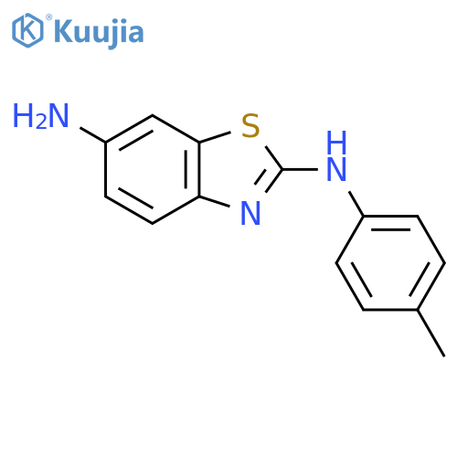 2,6-BENZOTHIAZOLEDIAMINE, N2-(4-METHYLPHENYL)- structure