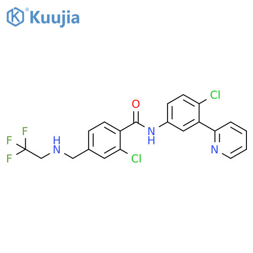 Benzamide,2-chloro-N-[4-chloro-3-(2-pyridinyl)phenyl]-4-[[(2,2,2-trifluoroethyl)amino]methyl]- structure