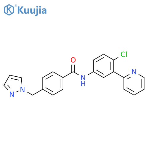 Benzamide,N-[4-chloro-3-(2-pyridinyl)phenyl]-4-(1H-pyrazol-1-ylmethyl)- structure
