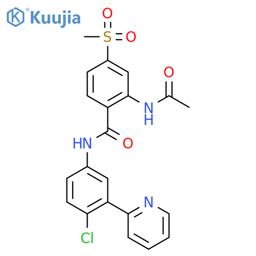 Benzamide,2-(acetylamino)-N-[4-chloro-3-(2-pyridinyl)phenyl]-4-(methylsulfonyl)- structure