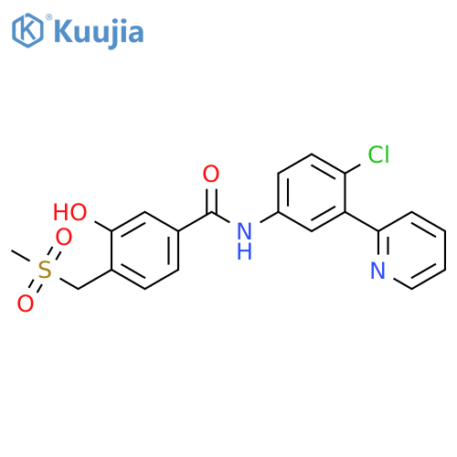 Benzamide,N-[4-chloro-3-(2-pyridinyl)phenyl]-3-hydroxy-4-[(methylsulfonyl)methyl]- structure