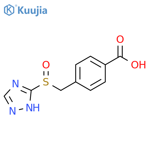 Benzoic acid, 4-[(1H-1,2,4-triazol-3-ylsulfinyl)methyl]- structure