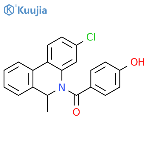 Phenanthridine, 3-chloro-5,6-dihydro-5-(4-hydroxybenzoyl)-6-methyl- structure