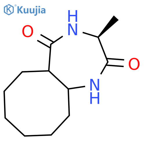 1H-Cycloocta[e]-1,4-diazepine-2,5-dione, decahydro-3-methyl-, (3S)- structure