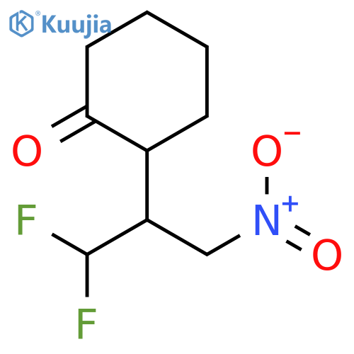 CYCLOHEXANONE, 2-[2,2-DIFLUORO-1-(NITROMETHYL)ETHYL]- structure