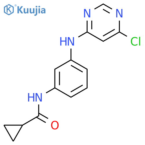 N-[3-[(6-Chloro-4-pyrimidinyl)amino]phenyl]cyclopropanecarboxamide structure